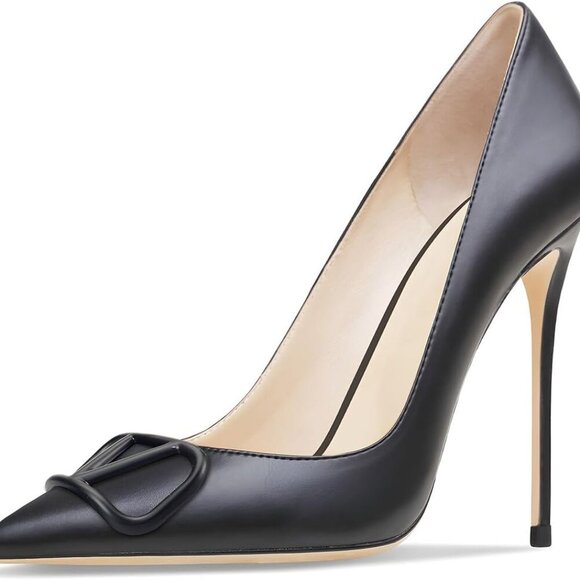 Women's Pointed Toe Shoes Synthesis 10cm Stiletto Heels Slip-on Dress